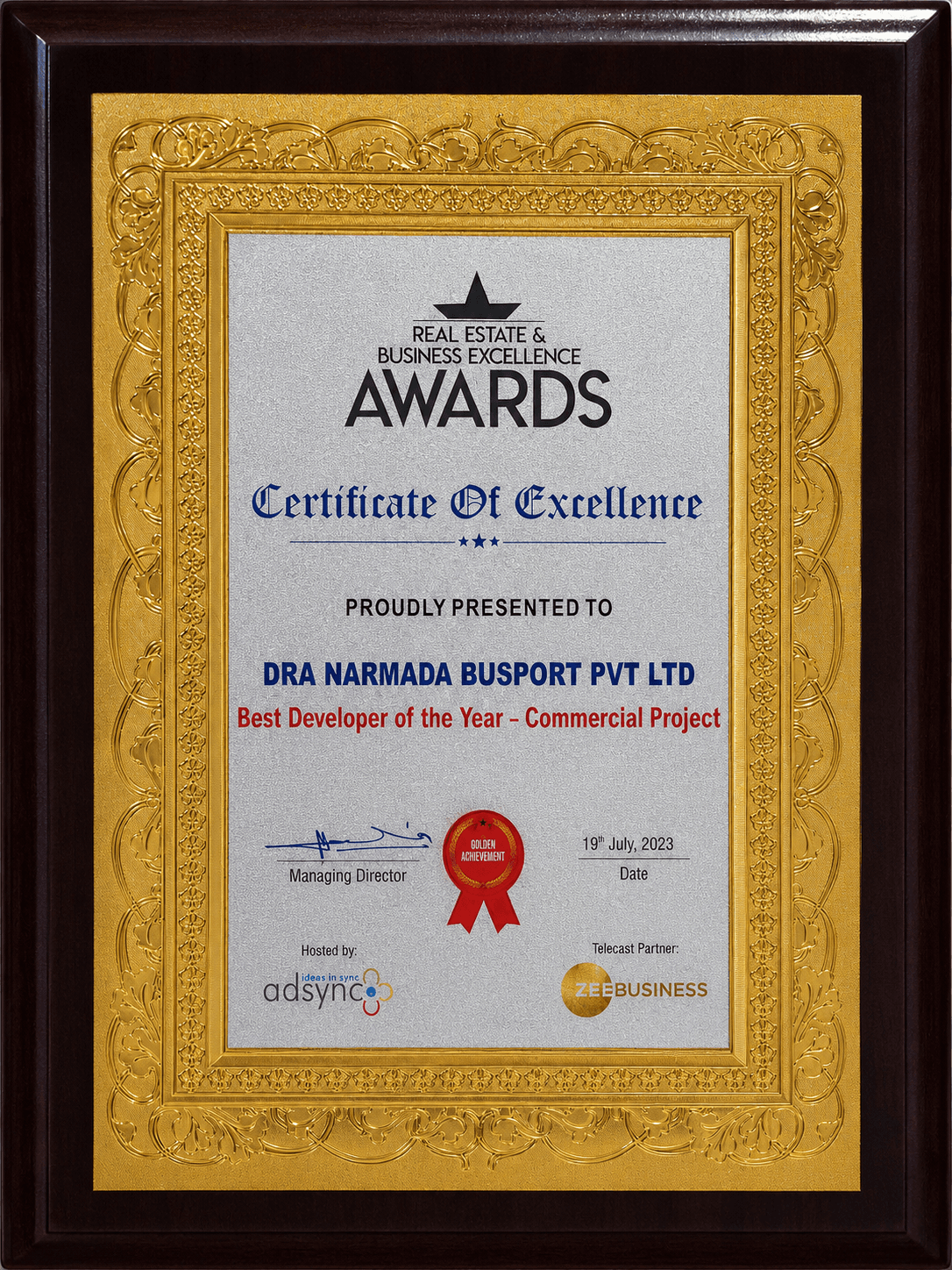 Certificate of Excellence